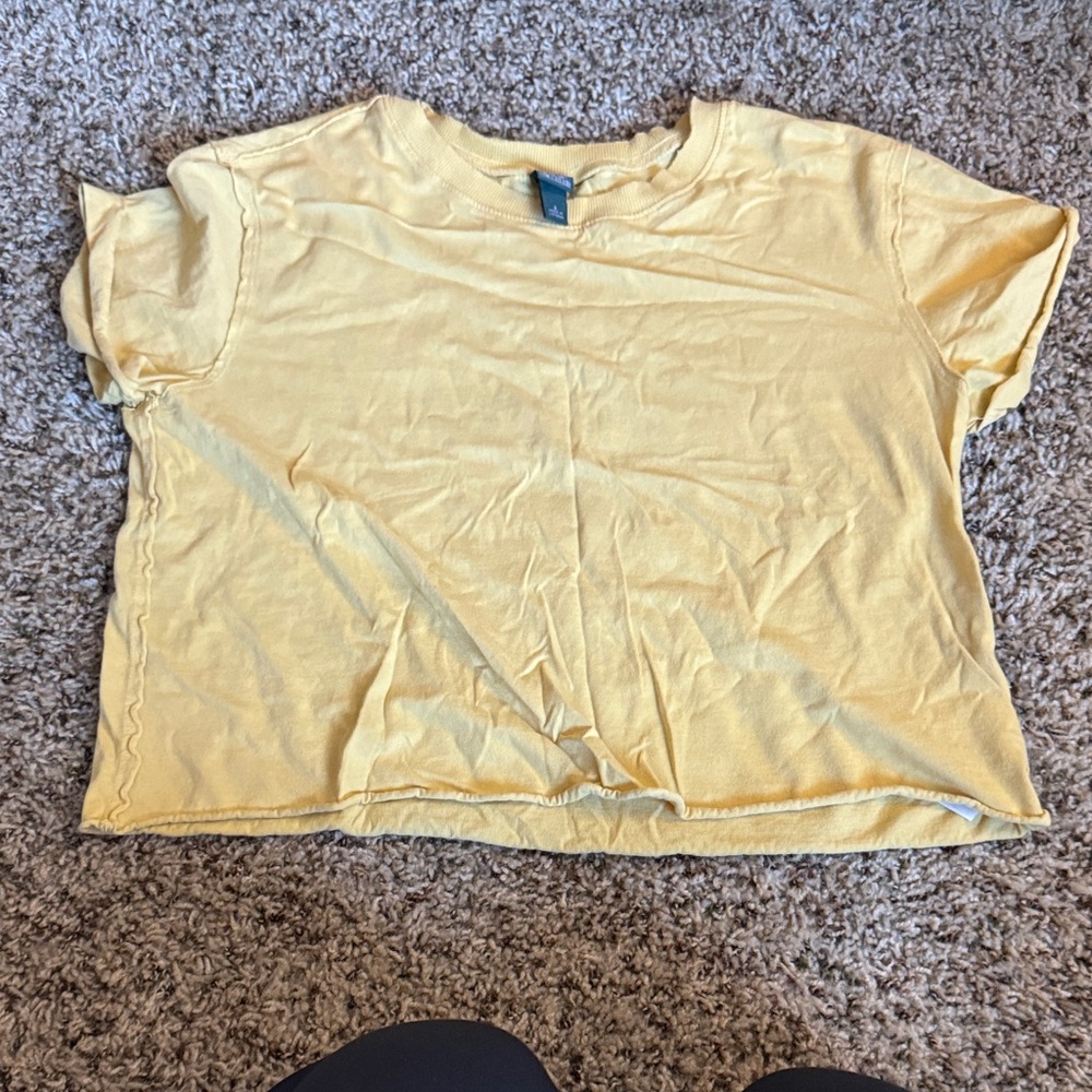 Wild Fable Yellow Crop Top